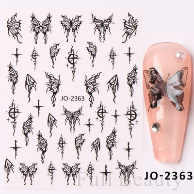 3D naljepnice za nokte Rep sirene Leptir Ljepljive naljepnice Antikviteti Dizajn bambusa Dekoracija Klizač Pribor za manikuru PPSTZ-CS260