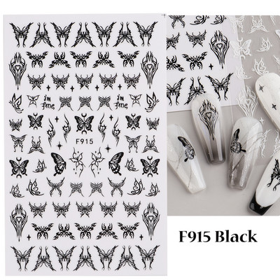 3D naljepnice za nokte Rep sirene Leptir Ljepljive naljepnice Antikviteti Dizajn bambusa Dekoracija Klizač Pribor za manikuru PPSTZ-CS260