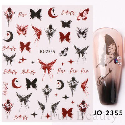 3D naljepnice za nokte Rep sirene Leptir Ljepljive naljepnice Antikviteti Dizajn bambusa Dekoracija Klizač Pribor za manikuru PPSTZ-CS260