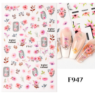 3D naljepnice za nokte Rep sirene Leptir Ljepljive naljepnice Antikviteti Dizajn bambusa Dekoracija Klizač Pribor za manikuru PPSTZ-CS260