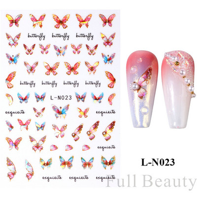 3D naljepnice za nokte Rep sirene Leptir Ljepljive naljepnice Antikviteti Dizajn bambusa Dekoracija Klizač Pribor za manikuru PPSTZ-CS260