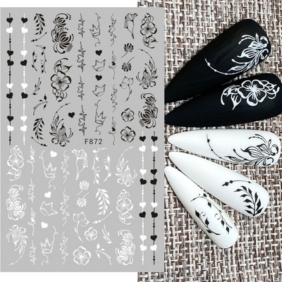 3D naljepnice za nokte Rep sirene Leptir Ljepljive naljepnice Antikviteti Dizajn bambusa Dekoracija Klizač Pribor za manikuru PPSTZ-CS260