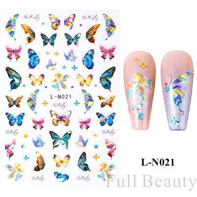 3D naljepnice za nokte Rep sirene Leptir Ljepljive naljepnice Antikviteti Dizajn bambusa Dekoracija Klizač Pribor za manikuru PPSTZ-CS260