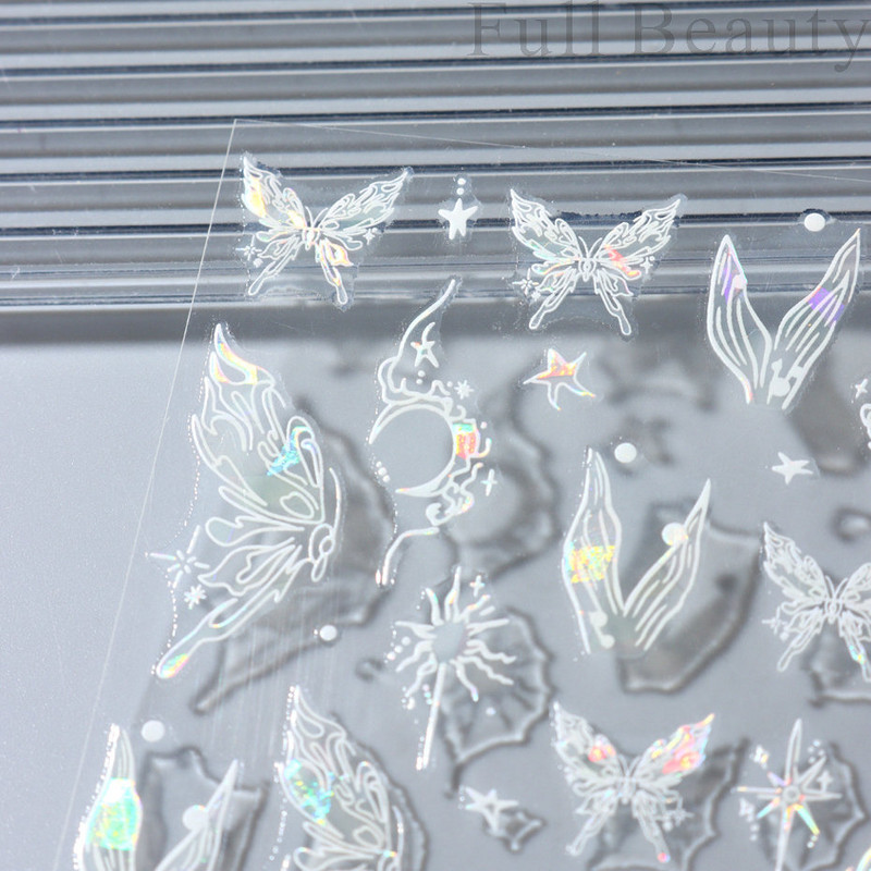 3D naljepnice za nokte Rep sirene Leptir Ljepljive naljepnice Antikviteti Dizajn bambusa Dekoracija Klizač Pribor za manikuru PPSTZ-CS260