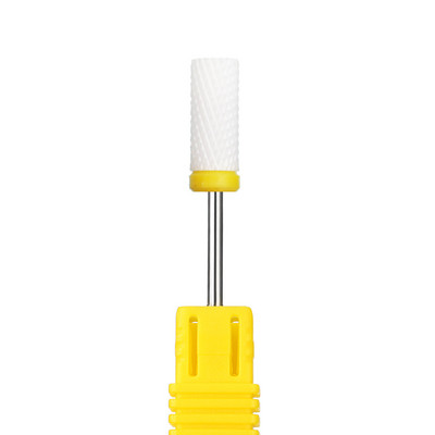 1 GAB profesionālie 3/32 collu keramikas sprauslas nagu urbji, balti uzgaļi manikīra nagu frēzēšanai Elektrisko urbjmašīnu piederumu instrumenti