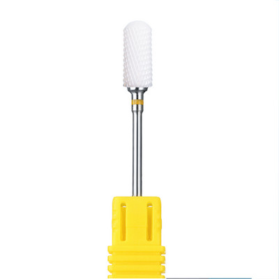 1 GAB profesionālie 3/32 collu keramikas sprauslas nagu urbji, balti uzgaļi manikīra nagu frēzēšanai Elektrisko urbjmašīnu piederumu instrumenti