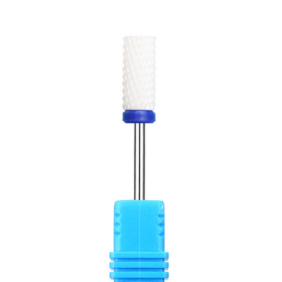 1 GAB profesionālie 3/32 collu keramikas sprauslas nagu urbji, balti uzgaļi manikīra nagu frēzēšanai Elektrisko urbjmašīnu piederumu instrumenti