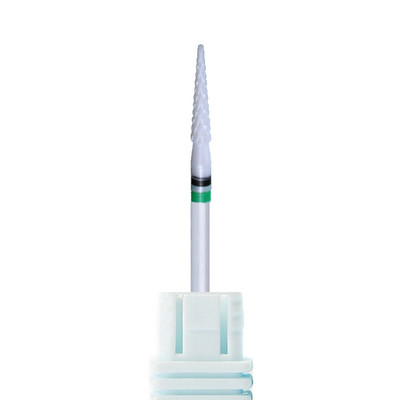 1 GAB profesionālie 3/32 collu keramikas sprauslas nagu urbji, balti uzgaļi manikīra nagu frēzēšanai Elektrisko urbjmašīnu piederumu instrumenti