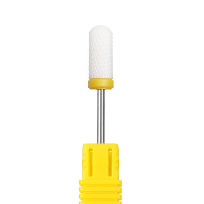 1 GAB profesionālie 3/32 collu keramikas sprauslas nagu urbji, balti uzgaļi manikīra nagu frēzēšanai Elektrisko urbjmašīnu piederumu instrumenti