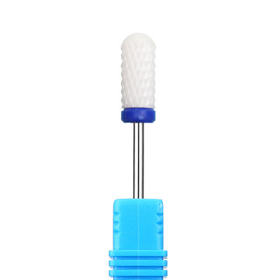 1 GAB profesionālie 3/32 collu keramikas sprauslas nagu urbji, balti uzgaļi manikīra nagu frēzēšanai Elektrisko urbjmašīnu piederumu instrumenti