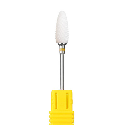 1 GAB profesionālie 3/32 collu keramikas sprauslas nagu urbji, balti uzgaļi manikīra nagu frēzēšanai Elektrisko urbjmašīnu piederumu instrumenti