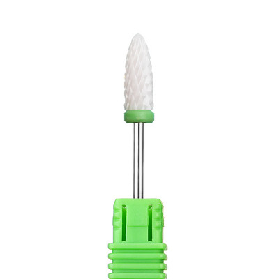 1 GAB profesionālie 3/32 collu keramikas sprauslas nagu urbji, balti uzgaļi manikīra nagu frēzēšanai Elektrisko urbjmašīnu piederumu instrumenti