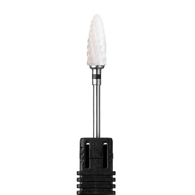 1 GAB profesionālie 3/32 collu keramikas sprauslas nagu urbji, balti uzgaļi manikīra nagu frēzēšanai Elektrisko urbjmašīnu piederumu instrumenti