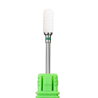 1 GAB profesionālie 3/32 collu keramikas sprauslas nagu urbji, balti uzgaļi manikīra nagu frēzēšanai Elektrisko urbjmašīnu piederumu instrumenti