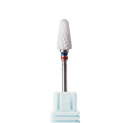 1 GAB profesionālie 3/32 collu keramikas sprauslas nagu urbji, balti uzgaļi manikīra nagu frēzēšanai Elektrisko urbjmašīnu piederumu instrumenti