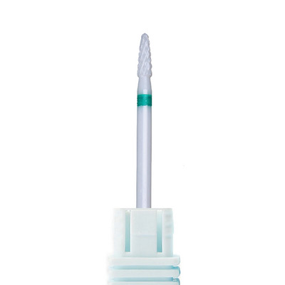 1 GAB profesionālie 3/32 collu keramikas sprauslas nagu urbji, balti uzgaļi manikīra nagu frēzēšanai Elektrisko urbjmašīnu piederumu instrumenti