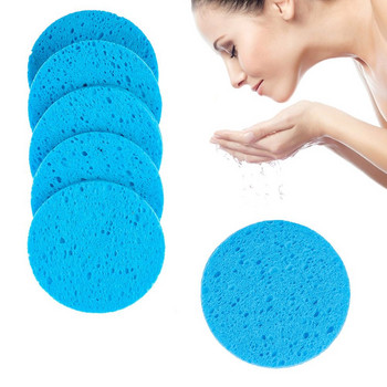 5PCS Горещи продавани почистваща гъба от дървесна маса Compress Puff Soft Portable Face Wash Pad Cleanup Exfoliator Skin Care Facial Cleaner
