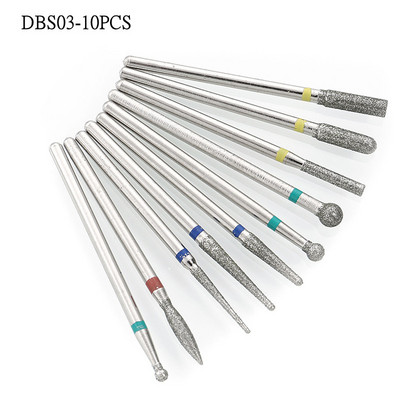 7/10 gab. Dimanta frēze manikīram nagu urbjmašīnu komplekts. Piederumu pedikīra elektriskie slīpēšanas galviņas želejas noņemšanas instrumenti