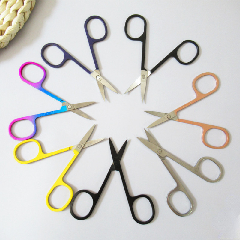 1 gab. Uzacu šķēru aplauzums Skropstu apgriešanas līdzeklis Sejas matu noņemšanai manikīrs nagu kutikulas šķēres Skaistumkopšanas instrumenti Skropstu šķēres