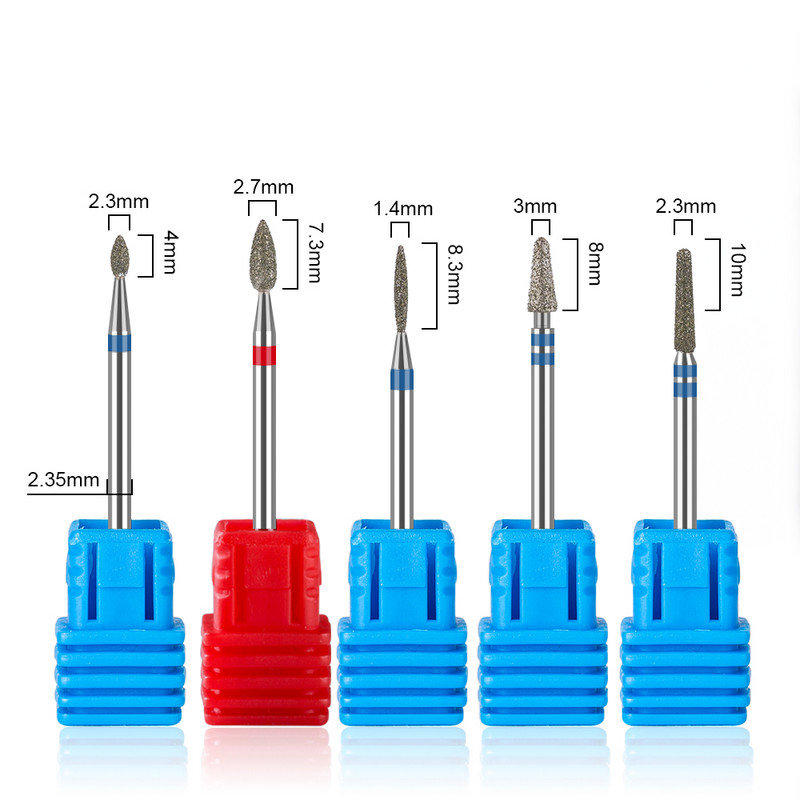Dmoley dijamantno svrdlo za nokte Rainbow Rotate Burr glodalo 3/32" bitovi za manikuru Dodaci za električnu bušilicu za nokte