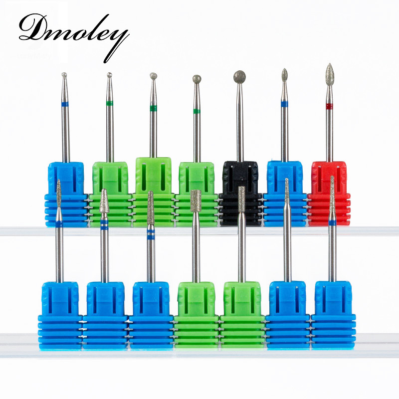 Dmoley dijamantno svrdlo za nokte Rainbow Rotate Burr glodalo 3/32" bitovi za manikuru Dodaci za električnu bušilicu za nokte