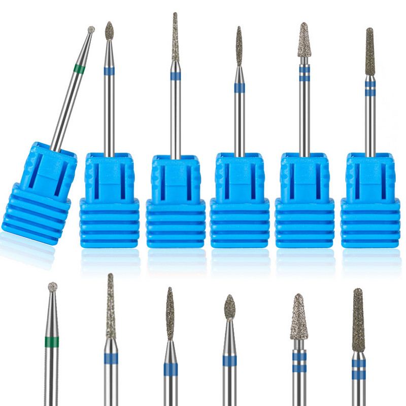 Dmoley dijamantno svrdlo za nokte Rainbow Rotate Burr glodalo 3/32" bitovi za manikuru Dodaci za električnu bušilicu za nokte