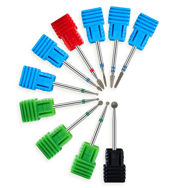 Dmoley dijamantno svrdlo za nokte Rainbow Rotate Burr glodalo 3/32" bitovi za manikuru Dodaci za električnu bušilicu za nokte