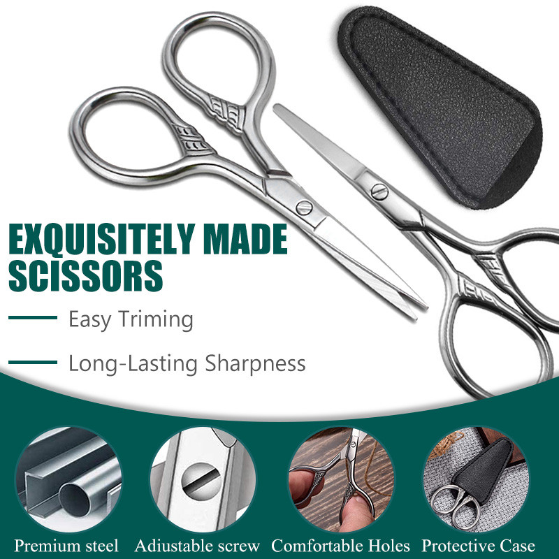 1kom Male škare za šminkanje od nehrđajućeg čelika Obrve za manikuru Nokti Zanoktice Trimer za bradu i brkove Alat za dlačice u nosu