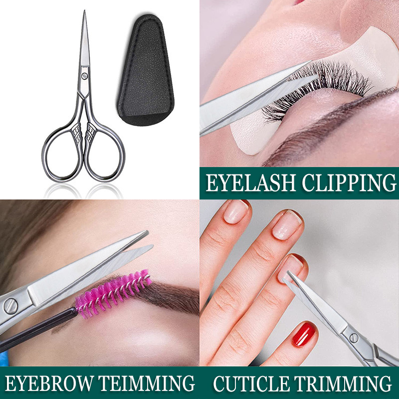 1kom Male škare za šminkanje od nehrđajućeg čelika Obrve za manikuru Nokti Zanoktice Trimer za bradu i brkove Alat za dlačice u nosu