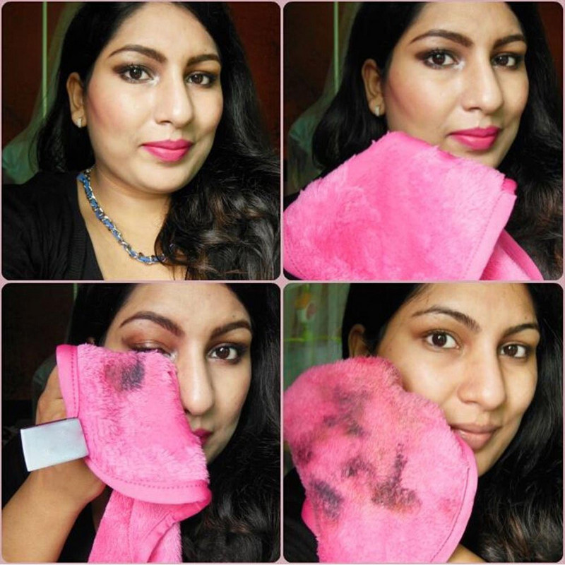 1 tk meigieemaldusrätik Mikrofiibrist näopuhastusrätik Korduvkasutatav pestav jumestuslapp Pehme näokäterätik Ilutööriistad