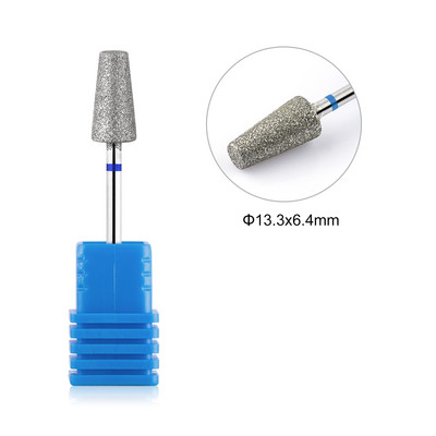 BNG Dijamantno svrdlo za nokte s dijamantnim križnim zubima Rotirajuće svrdlo za čišćenje zanoktica 3/32" svrdlo za manikuru Dodaci