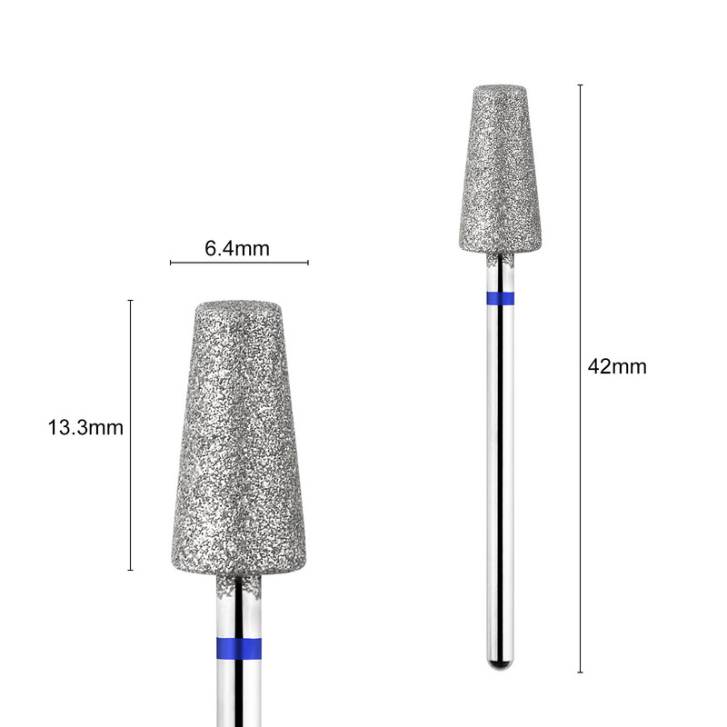 BNG Dijamantno svrdlo za nokte s dijamantnim križnim zubima Rotirajuće svrdlo za čišćenje zanoktica 3/32" svrdlo za manikuru Dodaci