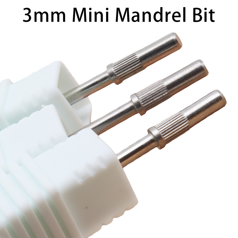 1 kom 3 mm trn za nokte Mali mini metalni trn za manikuru Držač prstena za brusni papir 3/32 Dodaci za bušilice za nokte