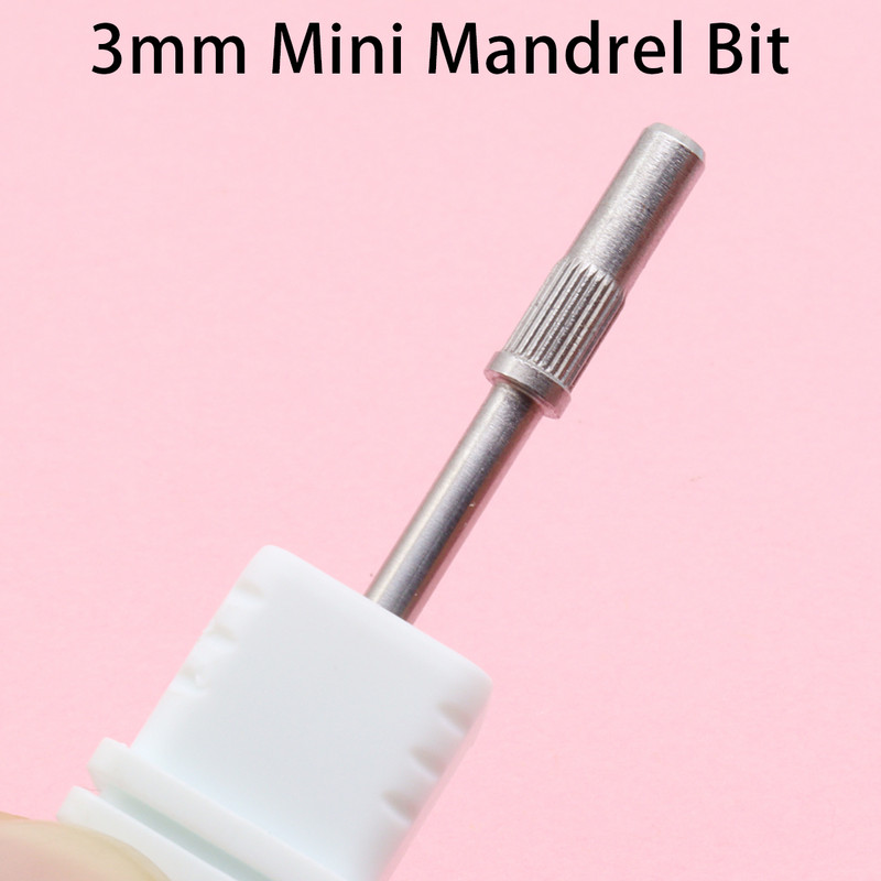 1 kom 3 mm trn za nokte Mali mini metalni trn za manikuru Držač prstena za brusni papir 3/32 Dodaci za bušilice za nokte