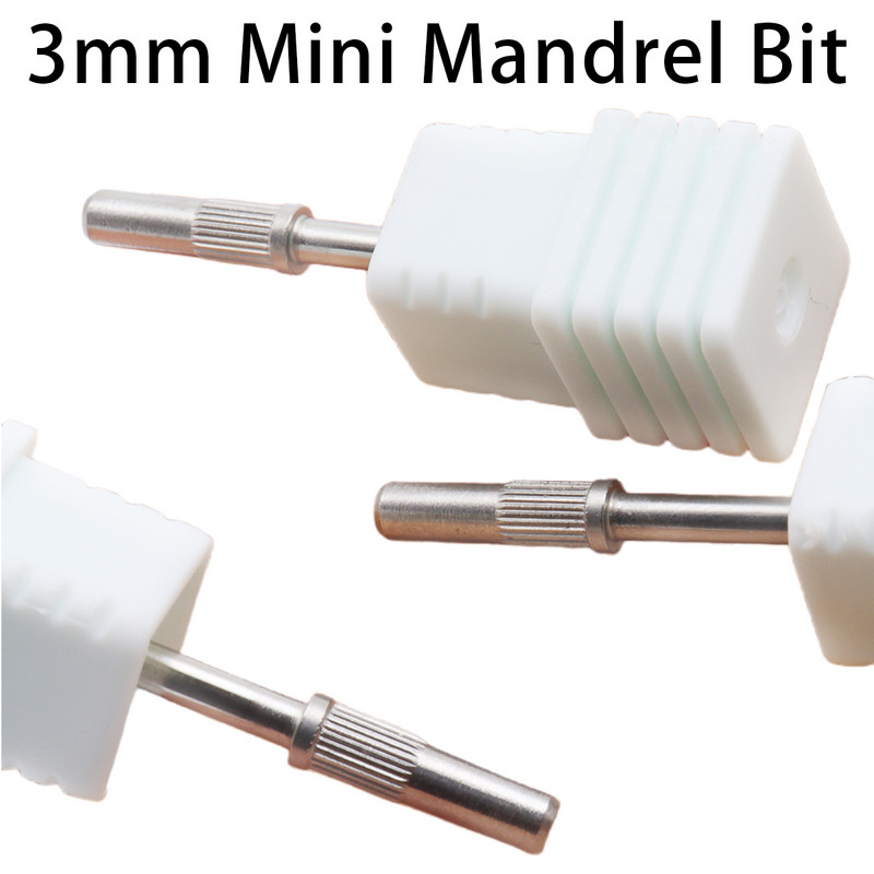 1 kom 3 mm trn za nokte Mali mini metalni trn za manikuru Držač prstena za brusni papir 3/32 Dodaci za bušilice za nokte