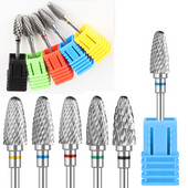 Volframa karbīda nagu urbji Liesmas frēzes manikīra noņemšanai gēla lakas slīpmašīnas uzgaļi nagu aksesuāri instrumenti