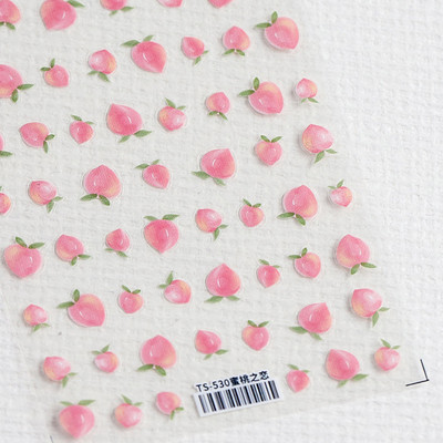 5D Reālistiska Ledus Caurspīdīga Skaista Sarkana Garšīga Želeja Zemeņu Augļi Līmējoša Nagu Māksla Uzlīmes Uzlīmes Manikīra Rotājumi