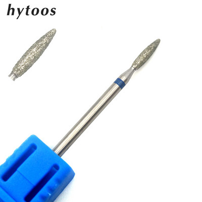 HYTOOS Cone Diamond Nail Drill Bit 3/32" Rotary Burr Κόφτες για μανικιούρ Εργαλεία πεντικιούρ Ηλεκτρικά αξεσουάρ τρυπανιού Μύλος νυχιών-H0210D