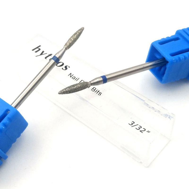 HYTOOS konusveida dimanta nagu urbis 3/32" Rotary Burr Manikīra griezēji Pedikīra instrumenti Elektriskā urbjmašīna Piederumi Nagu frēze-H0210D