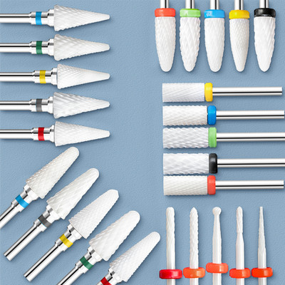 Keramikas karbīda nagu urbjmašīna Rotate Burr frēzēšanas nagu griezēji Elektriskā urbjmašīna manikīra pedikīra instrumentiem