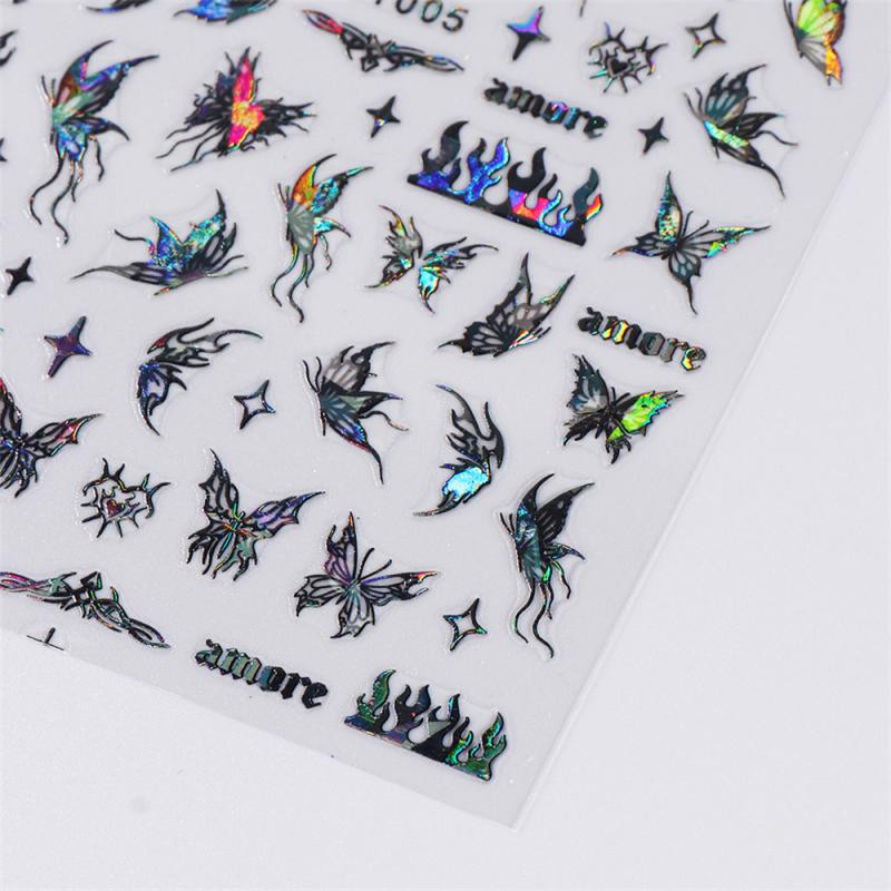 Laserska naljepnica za ukrašavanje noktiju Laserska naljepnica za nokte Ukrasi za nokte Naljepnice za nokte Jedinstveni dizajn Astral Naljepnica za nokte Leptir