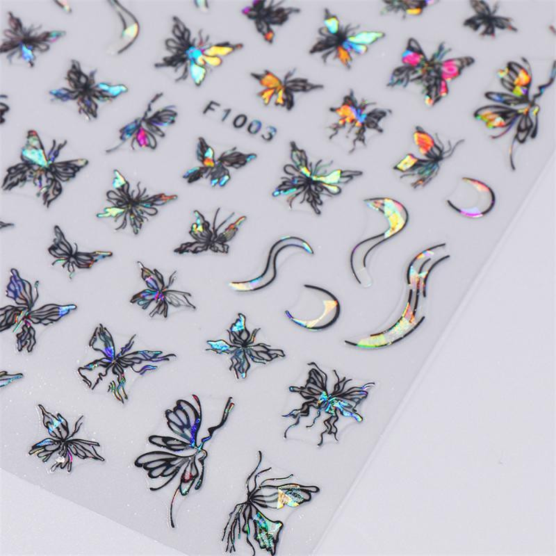 Laserska naljepnica za ukrašavanje noktiju Laserska naljepnica za nokte Ukrasi za nokte Naljepnice za nokte Jedinstveni dizajn Astral Naljepnica za nokte Leptir