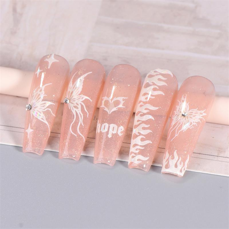 Laserska naljepnica za ukrašavanje noktiju Laserska naljepnica za nokte Ukrasi za nokte Naljepnice za nokte Jedinstveni dizajn Astral Naljepnica za nokte Leptir