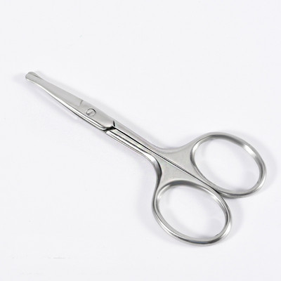 Izliektas uzacu šķēres Profesionālas nerūsējošā tērauda precīzās trimeris uzacu skropstu matu noņemšanas rīks deguna matu šķēres