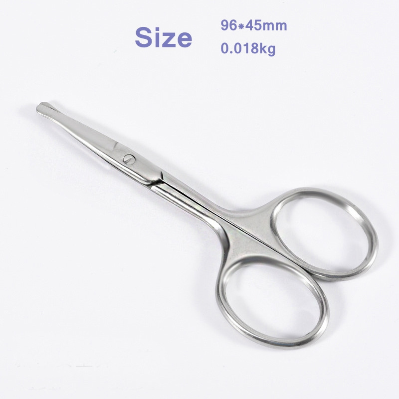 Izliektas uzacu šķēres Profesionālas nerūsējošā tērauda precīzās trimeris uzacu skropstu matu noņemšanas rīks deguna matu šķēres