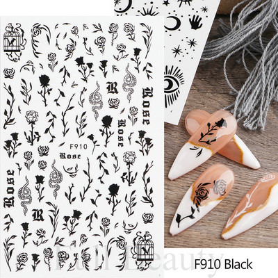 Mahjong Naljepnice za nokte Naljepnice 3D Chrome Zlatni Zmaj Kineski lik Nova godina Sreća Gel za nokte Slider Dekoracije Manikura