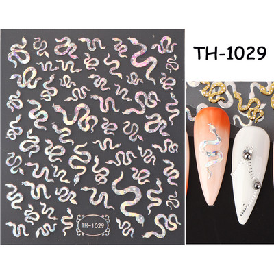 Mahjong Naljepnice za nokte Naljepnice 3D Chrome Zlatni Zmaj Kineski lik Nova godina Sreća Gel za nokte Slider Dekoracije Manikura