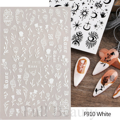 Mahjong Naljepnice za nokte Naljepnice 3D Chrome Zlatni Zmaj Kineski lik Nova godina Sreća Gel za nokte Slider Dekoracije Manikura