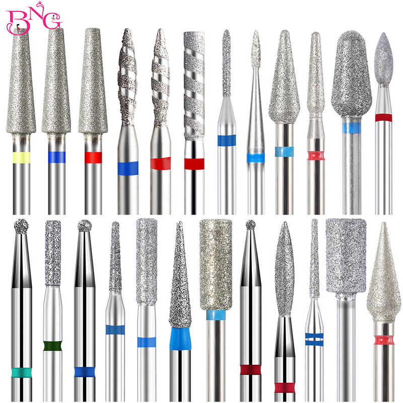 BNG 2 KOM. Svrdla za nokte Manikirne burgije za nokte za električnu bušilicu Dijamantno glodalo Manikura Pedikura Nokti Rezač zanoktica Burr
