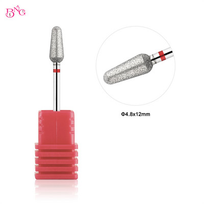BNG 1Pc Tornado nagu urbis dimanta nagu frēzēšanas uzgalis manikīram pedikīram kutikulas noņemšanas rīks Elektriskā nagu urbjmašīna